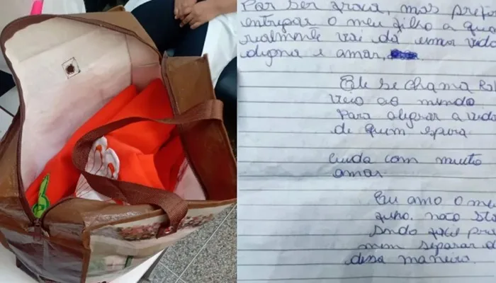 Suposta mãe de recém-nascido encontrado em sacola na BA deixou carta. Foto: Acervo Pessoal