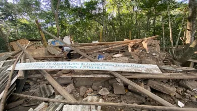 Terreiro de Jarê Peji da Pedra Branca ficou destruído no final de semana- Foto: Reprodução