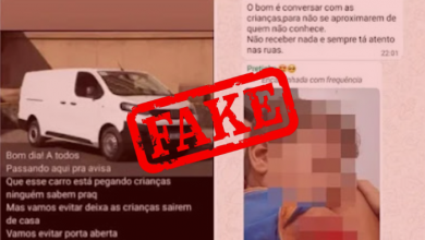 Mensagens falsas sobre sequestros de crianças circulam nas redes sociais - Foto: Reprodução