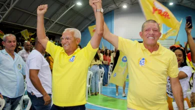 Prefeito João Bahia (PSD) e vice Geo Galego (PSD), candidatos a reeleição em Amélia Rodrigues - Foto: Fala Genefax