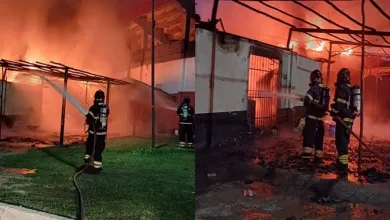 Incêndio destrói estabelecimento comercial em Alagoinhas; ninguém ficou ferido- Foto: Divulgação / Corpo de Bombeiros