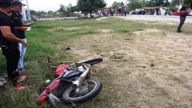 A distância do corpo para o quebra-mola é a mesma para onde ficou a motocicleta- Foto: Reprodução/Raimundo Mascarenhas